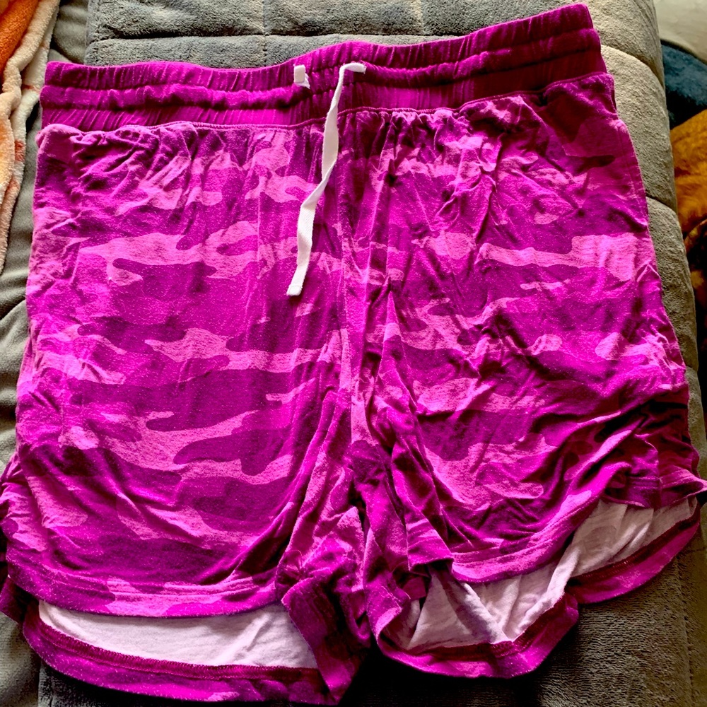 Little sleepies purple camo shorts